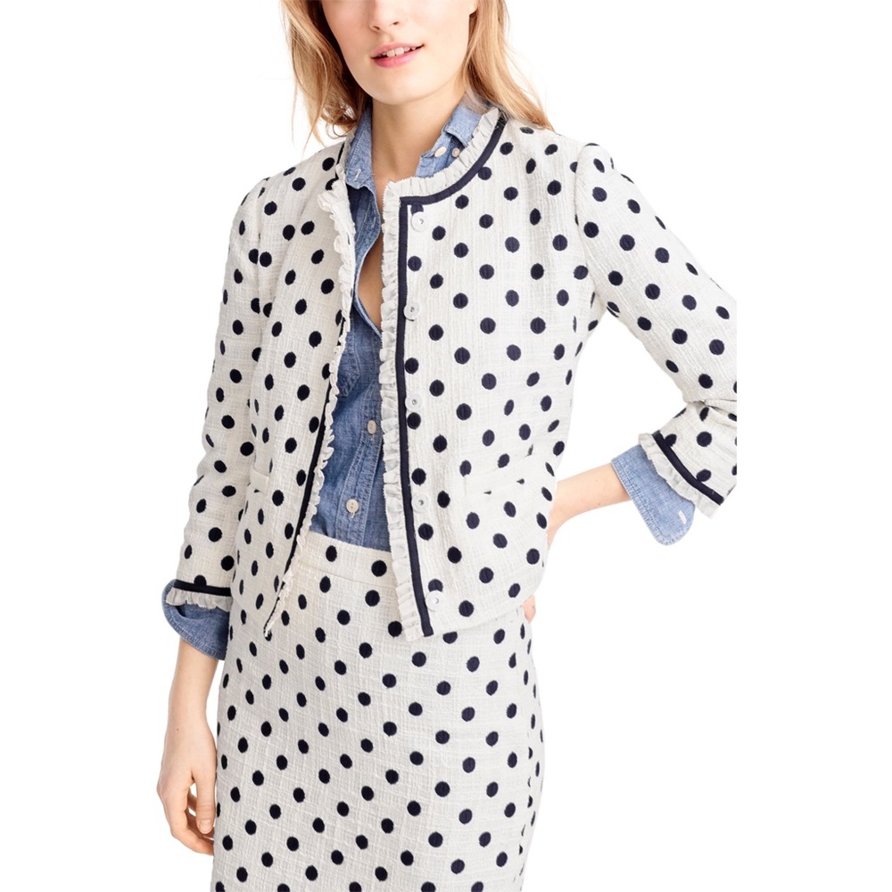 J.Crew Jacket in polka-dot textured tweed